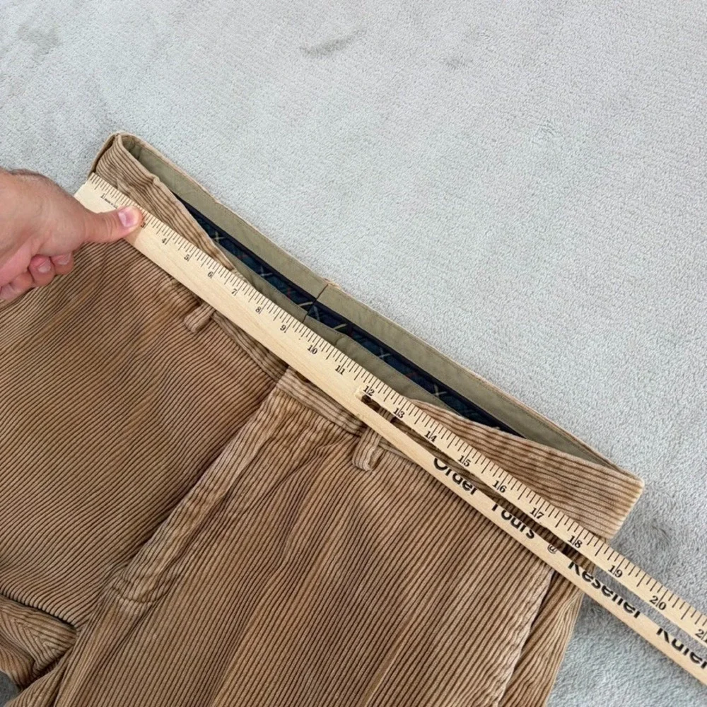 Vintage‎ Polo Ralph Lauren Preston Trouser Pants Brown Corduroy 36x31 Tag 38x32